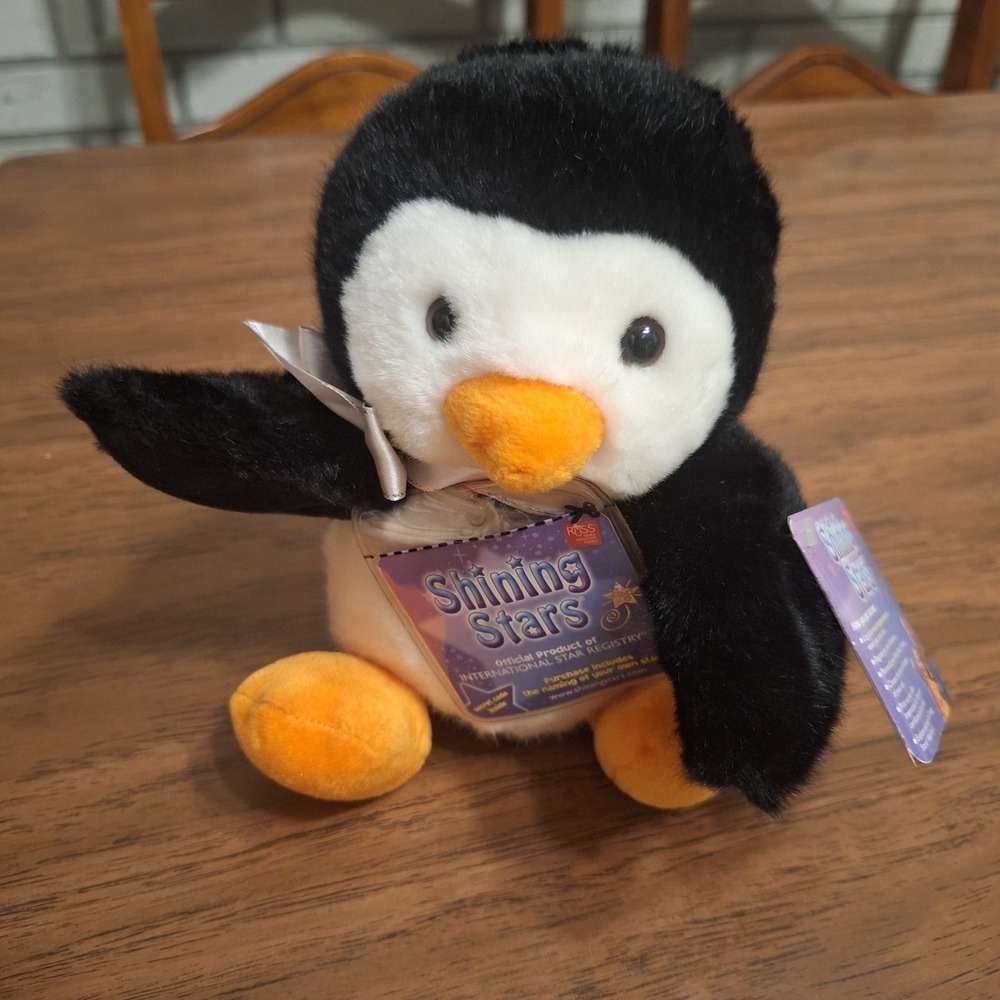 Russ Shining Stars Penguin Plush Stuffed Animal New Unused Code Baby Birthday